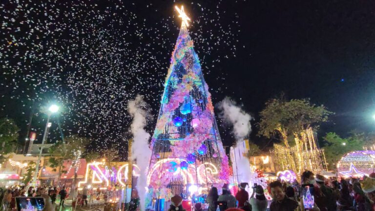 พิษณุโลกเปิดไฟต้นคริสต์มาสต้นใหญ่  Colors of happiness สีสันแห่งความสุข